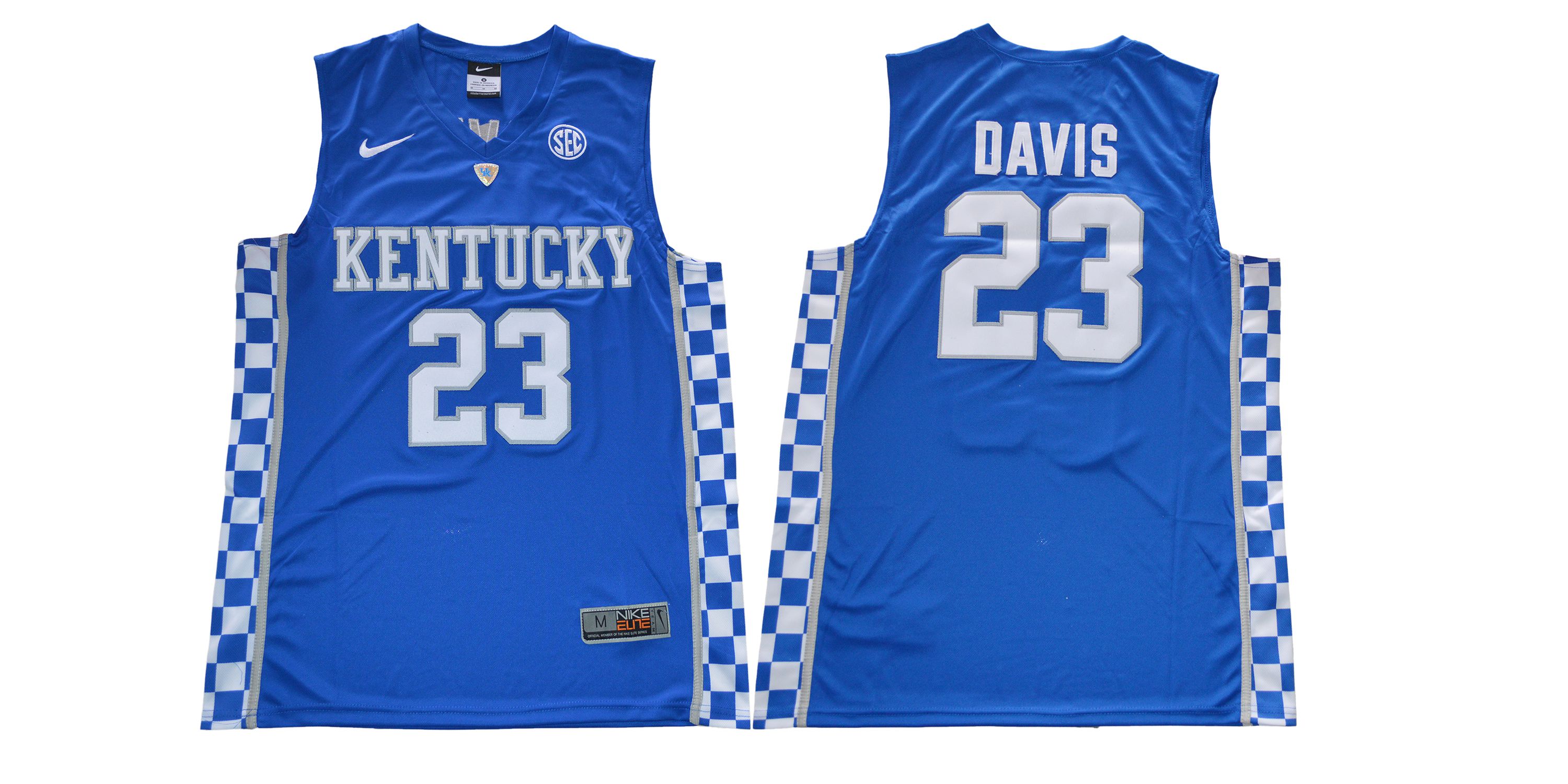 Men Kentucky Wildcats #23 Davis Blue NBA NCAA Jerseys->ncaa teams->NCAA Jersey